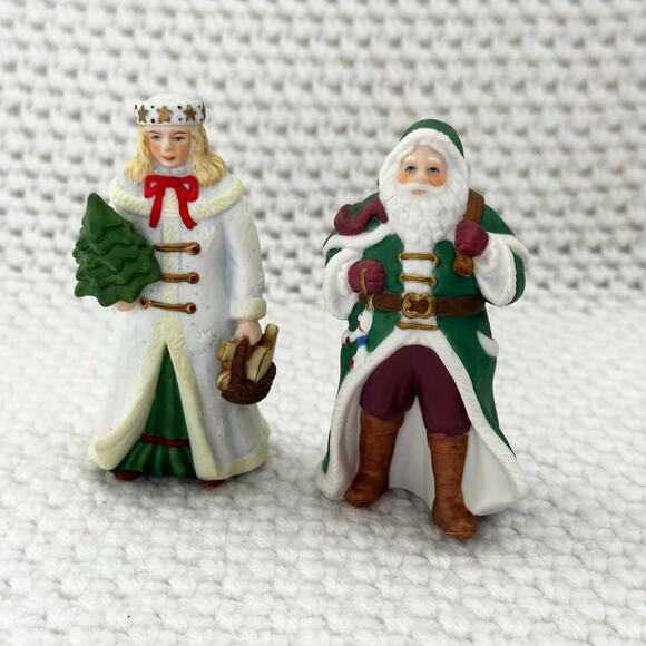 Lenox 1994 Porcelain Miniature Santa Collection Mrs Claus Holding A Tree W Box - Picture 3 of 8